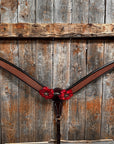 Foxtail Ruby - Champagne Browband/One Ear Headstall & Breastcollar Tack Set