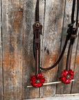 Foxtail Ruby - Champagne Browband/One Ear Headstall & Breastcollar Tack Set