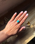Kingman Turquoise Sterling Silver Ring – Size 8