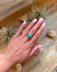 Kingman Turquoise Sterling Silver Ring – Size 8.5