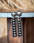 Silver Spur Fashion Bar Earrings