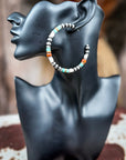 Vibe Navajo Style Pearl Large Fashion Hoops