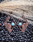 Magnolia Dangle Fashion Earrings - Copper