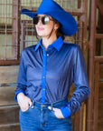 DENIM & ROYAL BLUE PERFORMANCE RODEO SHIRT