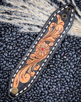 Dust and Petals Tooled Leather Bracelet