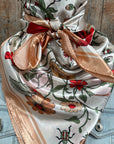 35X35" Peach and Cream Tulips and Lilies Wild Rag / Scarf WR1012