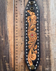 Dust and Petals Tooled Leather Bracelet