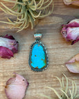 Kingman Turquoise Sterling Silver Pendant