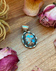 Golden Hills Turquoise Sterling Silver Pendant
