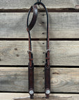 Dark Oil Braid Copper Clear Browband Tack Set