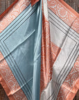 35X35" Soft Pink and Blue Paisley Wild Rag / Scarf WR3388