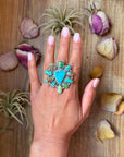 Mixed Mine Turquoise Sterling Silver Ring – Size 10