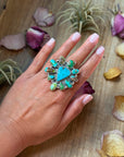 Mixed Mine Turquoise Sterling Silver Ring – Size 10