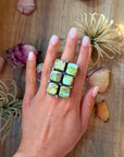 Palomino Turquoise Sterling Silver Adjustable Ring – 6 Stones – Stamped BJA (Boyd Ashley)