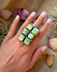 Palomino Turquoise Sterling Silver Adjustable Ring – 6 Stones – Stamped BJA (Boyd Ashley)