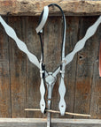 White Leather Scalloped Tack Sets