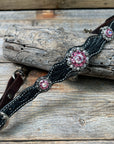 Black Floral Wither Strap
