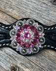 Black Floral Wither Strap