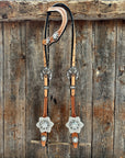 Light Oil Basketweave Clear One Ear Tack Set