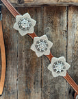 Light Oil Basketweave Clear One Ear Tack Set
