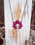 Pink Squash Blossom Chain Fashion Necklace