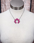 Pink Squash Blossom Chain Fashion Necklace