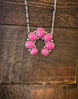Pink Squash Blossom Chain Fashion Necklace