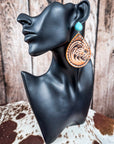 Delanie Tooled Leather Teardrop-Fashion Earrings