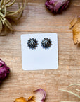 Sterling Silver Concho Stud Earrings