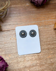 Mini Sterling Silver Concho Stud Earrings