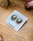Sterling Silver Concho Stud Earrings
