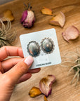 Sterling Silver Concho Stud Earrings