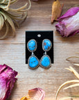 Sterling Silver Golden Hill Turquoise Dangle Earrings