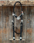 Black Oil V Brow Clear Browband & Breastcollar Tack Set
