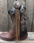 Boot Cuff Jewelry - Starburst Flower Concho - Fringe
