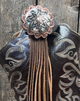 Boot Cuff Jewelry - Starburst Flower Concho - Fringe
