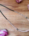 Pink Conch Graduated Heishi & Hematite Necklace – 20.5"