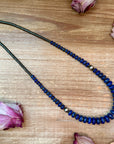 Lapis Rondelle & Hematite Necklace – 21"