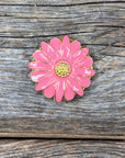 Pink Flower Concho 1" W228S