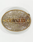 Cowgirl Silver and Gold Stars Belt Buckle by Bourbon Cowgirl