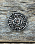 Antique Silver Flower and Dots Concho 1" W230S