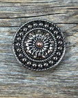 Antique Silver Flower and Dots Concho 1.5" W230L