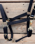 Black Nylon Horse Halter NHBLK