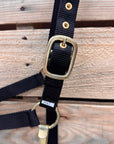Black Nylon Horse Halter NHBLK