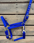 Blue Nylon Horse Halter NHBLUE