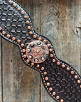 Copper Dot Honeycomb Western Browband / One Ear Tack Set