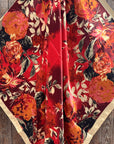 35X35" Red Floral Wild Rag / Scarf WR3447