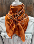 35X35" Rust Paisley Wild Rag / Scarf WR3432