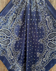 35X35" Blue Paisley Wild Rag / Scarf WR3431