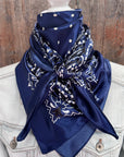 35X35" Blue Paisley Wild Rag / Scarf WR3431